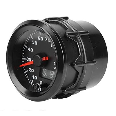 Oil Temperature Gauge, 2in 52mm ABS Car Oil Temperature Gauge Pointer  7-Colors LED Oil Temp Meter with Sensor