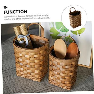 Rattan Fruit Basket Woven Wicker Storage Baskets Container