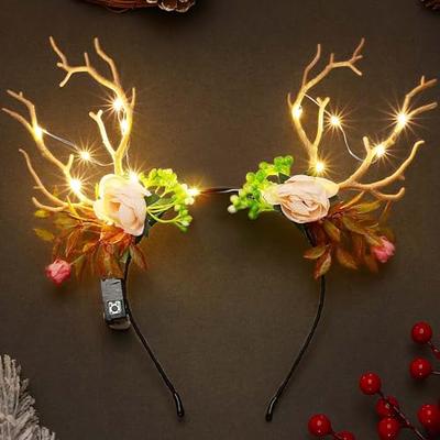 Fashion Christmas Headband With Antlers & Bells Party Costume Decoration  Festival Gift Christmas gift Christmas accessories
