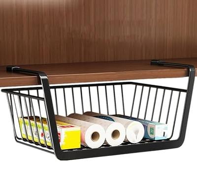 Alipis Under Shelf Storage Basket, Metal Wire Hanging Baskets Under Shelf  Organizer Cabinet Storage Container Holder for Kitchen, Pantry, Bathroom,  Office (Black) - Yahoo Shopping