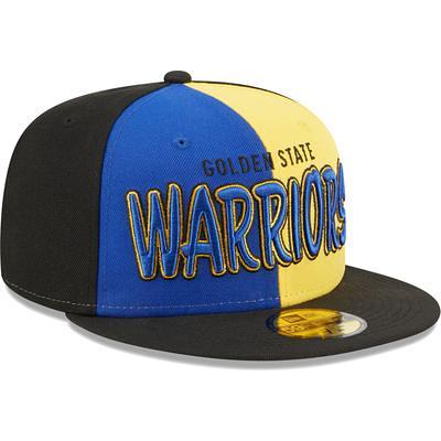 Golden State Warriors Mitchell & Ness Half and Half Snapback Hat -  Royal/Gold