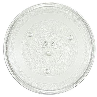 12.5'' Microwave Glass Plate Turntable Replacement 12 1/2 for 3 Part  Bushing Couplers Centerpieces, Round Rotating Dish Tray for Microwaves 