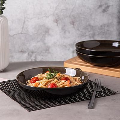 LERATIO Large Pasta Bowls,38oz Ceramic Pasta Bowls,9.0 Reactive