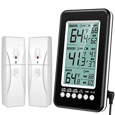 1~3 Digital Refrigerator Freezer Thermometer Wireless Sensor Temp Monitor  Alarm