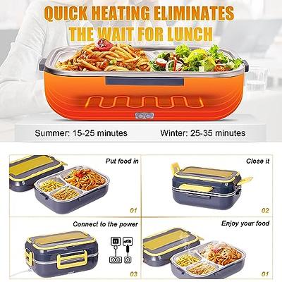 1.5L Portable Heating Box 60W Electric Lunch Box Food Heater Fast