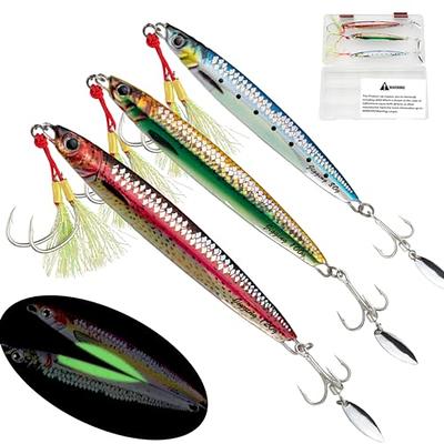 3 Pack Bucktail Jig Lure Hair Jig Saltwater Freshwater Lures Surf