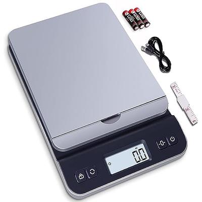 Basics Digital Postal Table Top Scale, AC Adapter, Counting  Function, 65 Pound Capacity, 0.1 Ounce Readability, Black