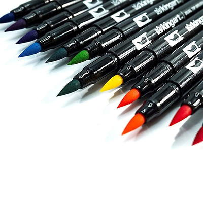 Kingart Dual Tip Brush Pen Set - Set of 96