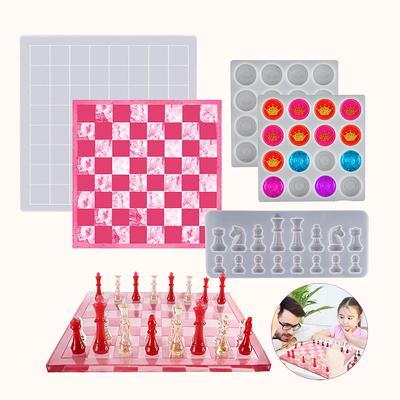 Chess Board Resin Mold Set, Molds Bundle, Game Silicone Mold