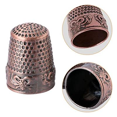 11Pcs Sewing Thimble Finger Protectors, Adjustable Metal Copper Finger  Thimble Silicone Leather Thimble Finger Tips Finger Shield Ring Fingertip  Quilting Sewing Supplies for Embroidery Needlework(B) - Yahoo Shopping