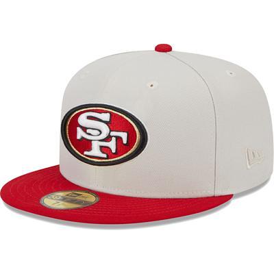 Men's New Era White San Francisco 49ers 1996 Pro Bowl Patch Red Undervisor  59FIFY Fitted Hat 