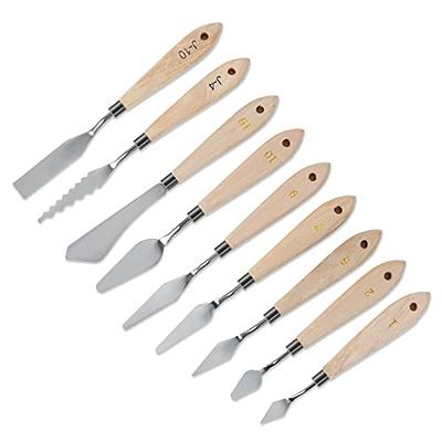 5 Pcs Painting Knife Set, Spatula Art Palette Knife Stainless Steel Oil  Painting Scraper with Wooden Handle Oil Paint Accessories for Art Paint  Color