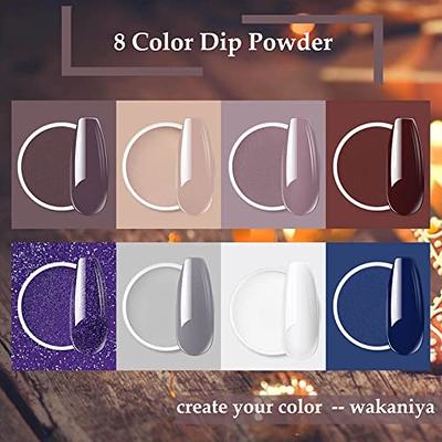 wakaniya Dip Powder Nail Kit 12 Colors Glitter Dipping powder Sun Color  Changing Nail Dip Powder Starter Kit with Base Top Coat Activator Dip  Powder