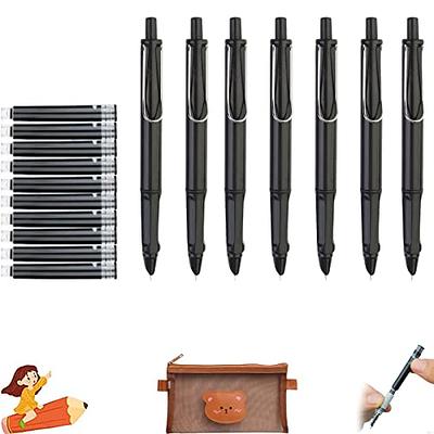 Retractable Fountain Pen, 2023 New Press Type Refillable Ink Writing Pen,  Pilot Retractable Fountain Pen, With 10 Black Ink, Pencil Case, for Smooth  Writing Painting School Office (black) - Yahoo Shopping