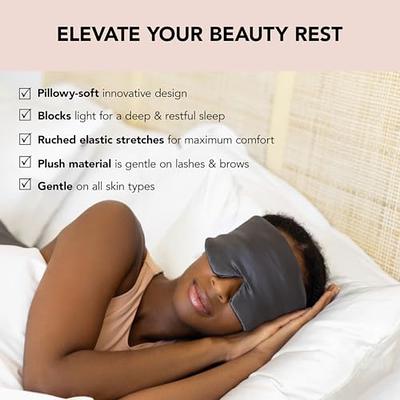 Sleep Mask  Eye Mask for Sleeping Men/Women Better Than Silk Our Luxury  Blackout Contoured Eye Masks are Comfortable - This Sleeping mask Set  Includes Carry Pouch and Ear Plugs (No Scent)