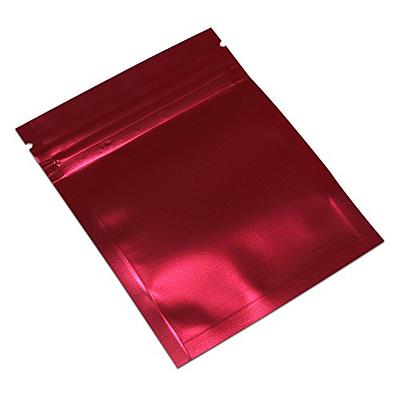 100 Pack Resealable Airtight Bags Frosted Clear Front Mylar Foil