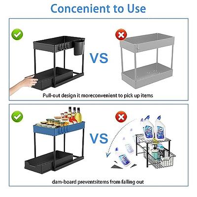 Libeder Under Sink Organizers and Storage,2 Tier Sliding Bathroom