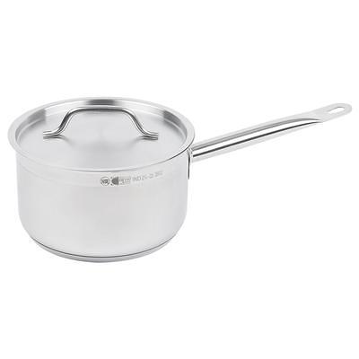 Vigor SS1 Series 16 Qt. Heavy-Duty Stainless Steel Aluminum-Clad Stock Pot  with Cover