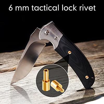 20 Sets Brass Bracket Bolt Fasteners Tool Head Diameter 6 mm Tactical Lock  Rivets EDC Knife Handle Pins Hardware Knife Screws Knife Making Supplies  Blind Rivets (Gold) - Yahoo Shopping
