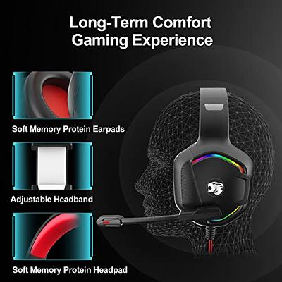 BENGOO V-4 Gaming Headset for Xbox One, PS4, PC, Controller, Noise  Cancelling Over Ear Headphones with Mic, LED Light Bass Surround Soft  Memory