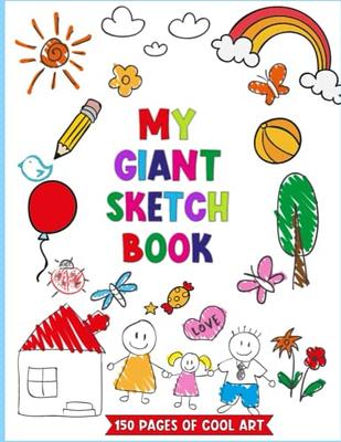 Blank Drawing Paper for Kids: 150 Pages, Big Large Notebook Art Sketchbook  for Doodling, Sketching & Drawing