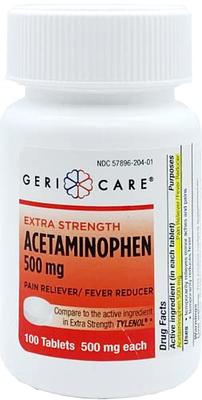   Basic Care Pain Relief, Acetaminophen Tablets 325 mg,  Regular Strength, Pain Reliever and Fever Reducer, 100 Count : Health &  Household