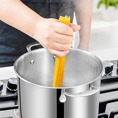 Stainless Steel Stock Pot, P&P CHEF 3 Quart Pot with Lid, Heat-Proof Double  Handles - Sliver Stainless Steel Pot and Glass Lid