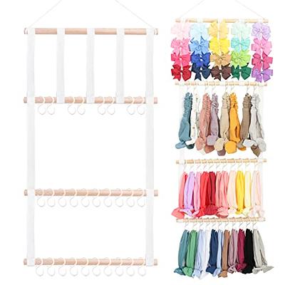  yunhuatdm Headband Bow Holder Hanging Hair Bows Headbands  Organizer with 30PCS Plastic Hooks, Newborn Toddler Hair Accessories  Organizer Storage for Wall, Room, Door, Closet : Baby