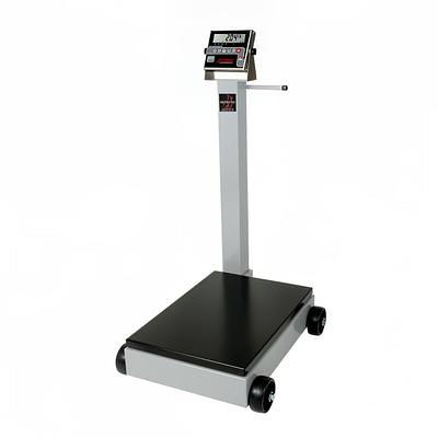 110 lb (50 kg) Digital Postal Scale, Piece Counting, Wide Stainless Steel  Pan, AC Adapter, Backlit LCD, Multiple Weight Unit, Capacity: Max 50 kg  (110