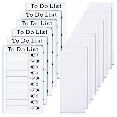 4 Pieces to Do List Memo Boards Plastic RV Checklist Board with 8 Cardstock