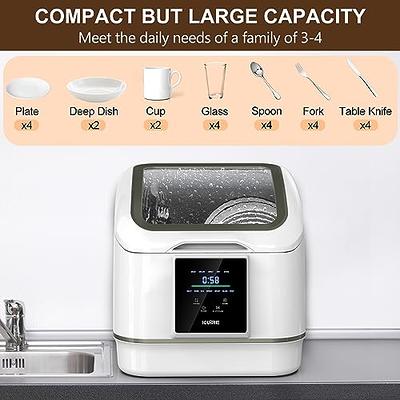 ICUIRE Portable Dishwasher Countertop, No Hookup Needed, 7 Washing  Programs, 360°Spray, Hot Air-Dry Function, Fruit & Vegetable Soaking,  Baby-Care, Mini Dishwasher for Apartments, Dorms and RVs - Yahoo Shopping