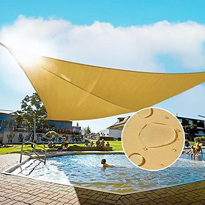 Waterproof Sun Shade Sail 16'x 16' x 16' Triangle Canopy Awning Shelter 98%  UV Blockage Water Resistant for Outdoor Patio Garden Carport,Sand - Yahoo  Shopping