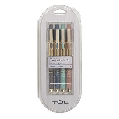 TUL GL Series Retractable Gel Pens, Limited Edition, Medium Point, 0.8 mm, Assorted Barrel Colors with Starburst Pattern, Assorted Metallic Inks, Pac