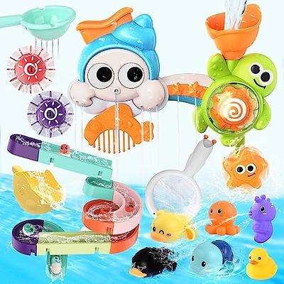 Bathing Toys For 1-3 Years Old Infant And Bathtub Water Toys For 2-4 Years  Old Toddlers. Including A Turning Water Wheel With Suction Cup, 4 Stacking  Cups, 2 Boats And 2 Spoon