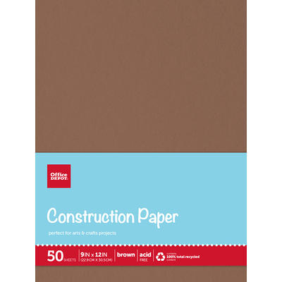 SunWorks Construction Paper 12 x 18 Assorted Pack Of 50 - Office Depot