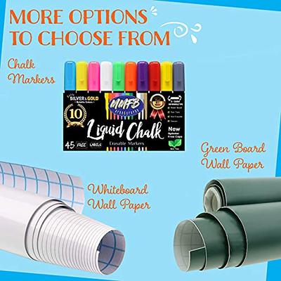 MMFB Black Board Sticker Dry Erase, Chalkboard Wallpaper Stick and Peel  Adhesive Roll with 5 Chalks for Wall, Tables, Schools, Home (17.8 X 90.5,  1 Pack) - Yahoo Shopping
