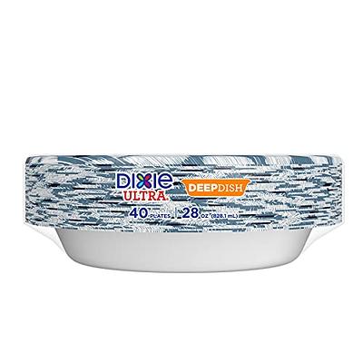 Dixie 10 Inch Paper Plates Dinner Size Printed Disposable Plate 204 Count  (3 Packs of 68 Plates) White
