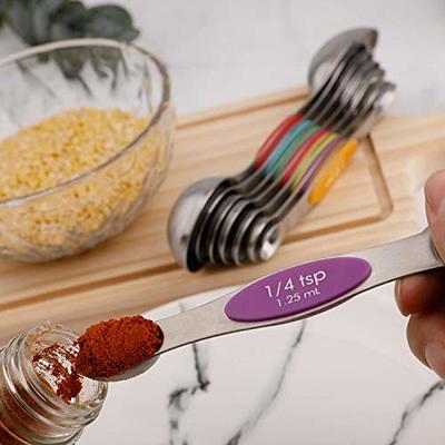 Measuring Cups Magnetic 7pcs Magnetic Measuring Spoons Set Dual