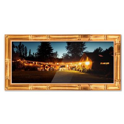 8x8 Frame Gold Bamboo Solid Wood Square Picture Frame with UV Acrylic, Foam  Board Backing & Hanging Hardware Included