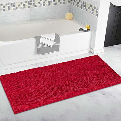 Gorilla Grip Bath Rug 24x17, Thick Soft Absorbent Chenille, Rubber Backing  Quick Dry Microfiber Mats, Machine Washable Rugs for Shower Floor, Bathroom