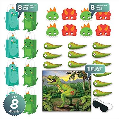 WERNNSAI Pin the Tail on the Dinosaur Game - Dino Theme Party Games for  Girls Kids 21