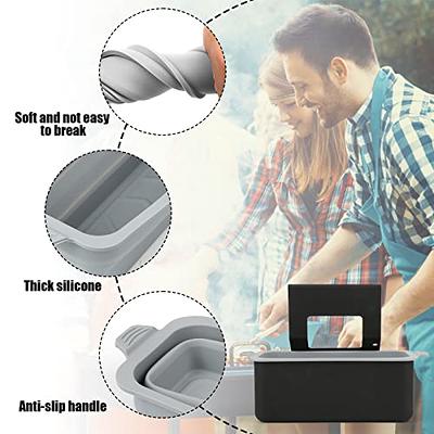 1pc Collapsible Silicone Drip Tray For Blackstone Grease Container, Bbq Oil  Collection