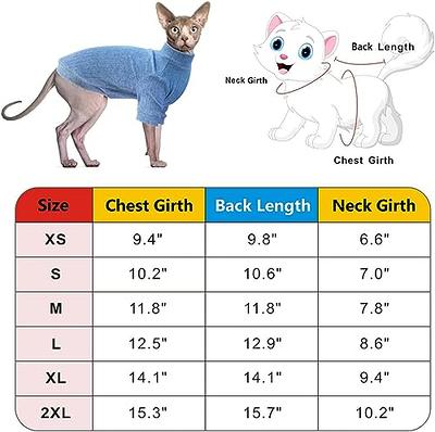 Idepet Sphynx Hairless Cats Sweater Shirt Kitten Soft Puppy Clothes  Pullover Cute Cat Pajamas Jumpsuit Skin-Friendly Cotton Apparel Pet Winter  Turtleneck for Cats and Small Dogs(XXL,Pink) 