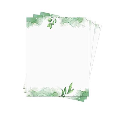 Loose Leaf Paper, Stationery Writing Paper, Greenery Letterhead Paper 8.5 x  11 Inches, 100 Sheets, Elegant Writing Paper, A4 Unpunched Refills Paper  for Ring Binder/Discbound, Decorative Printer Paper - Yahoo Shopping
