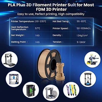 SUNLU 3D Printer Filament PLA Plus 1.75mm, SUNLU Neatly Wound PLA Filament  1.75mm PRO, PLA+ Filament for Most FDM 3D Printer, Dimensional Accuracy +/-  0.02 mm, 1 kg Spool(2.2lbs), Wood - Yahoo Shopping