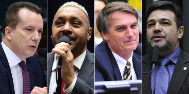 Celso Russomano (PRB-SP), Tiririca (PR-SP), Jair Bolsonaro (PSC-RJ) e Marco Feliciano (PSC-SP) foram os campeões de votos em 2014.