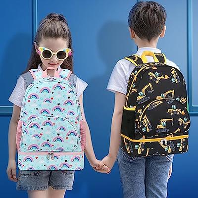 LEDAOU Kids School Backpack with Lunch Box for Boys Girls Bookbag School  Bag Preschool Kindergarten Toddler Backpack …