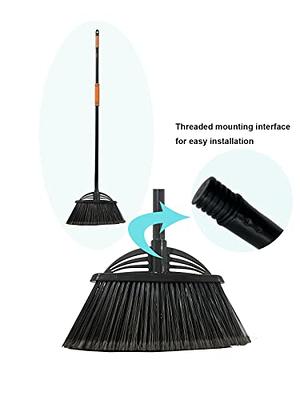 Blysk Indoor/Outdoor Heavy Duty Wooden Broom Brush, Sweeper, Head Replacement Soft Bristles, Great Use for Home, Kitchen, Room, Office, Patio, Deck