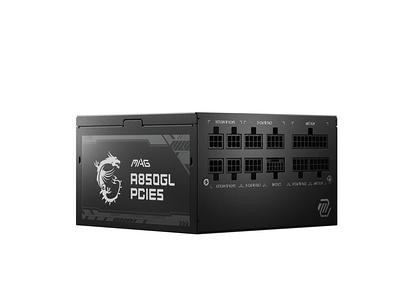 MSI MAG A850GL PCIE5 850 Watt 80 Plus Gold ATX Fully Modular Power