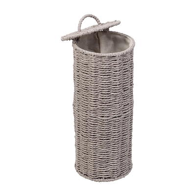 Sorbus Woven Paper Rope Baskets - 4 Piece Set, Gray